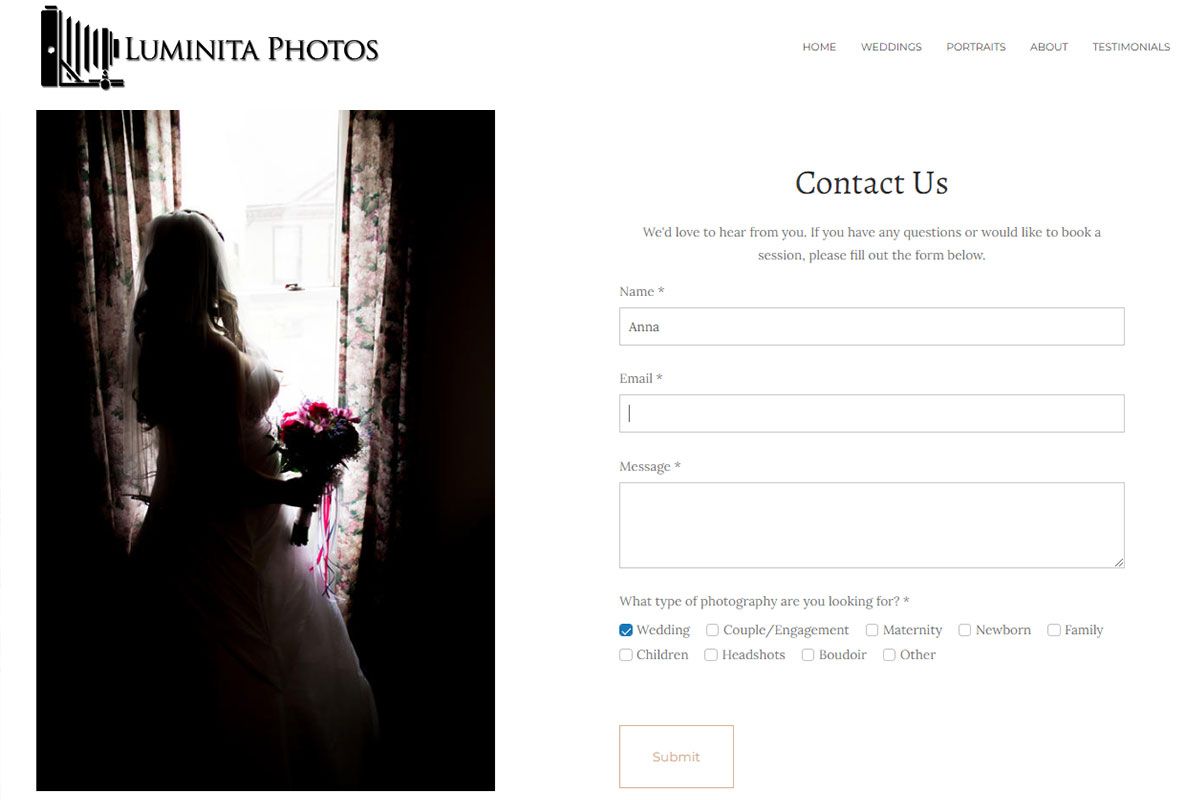 wedding photography websites luminita photos