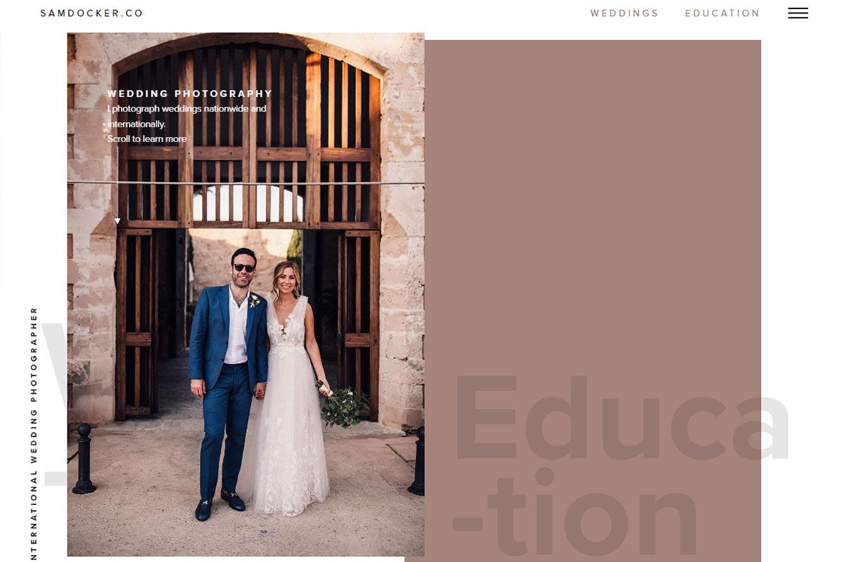 wedding photography websites samuel docker