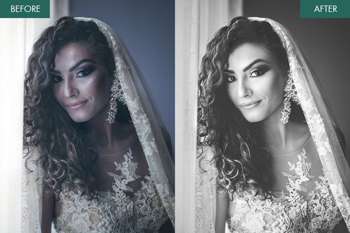 black and white wedding photo retouching weeditphotos