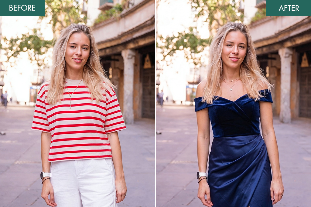 weedit retouch change clothes service before after
