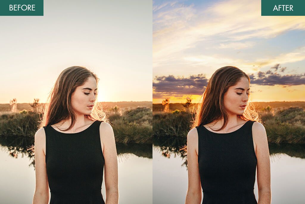 weedit retouch change sky service before after