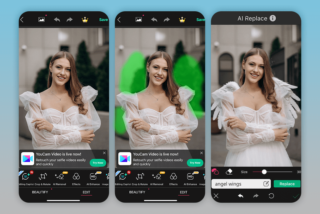 youcam perfect app interface