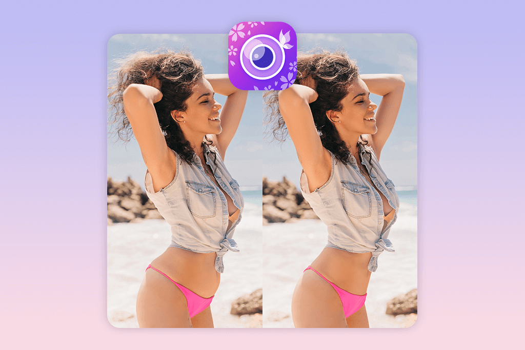 youcam perfect stomach editing interface