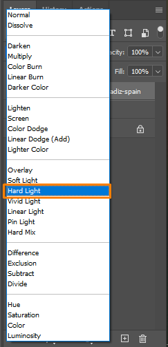 edit night photos in photoshop with hard light mode