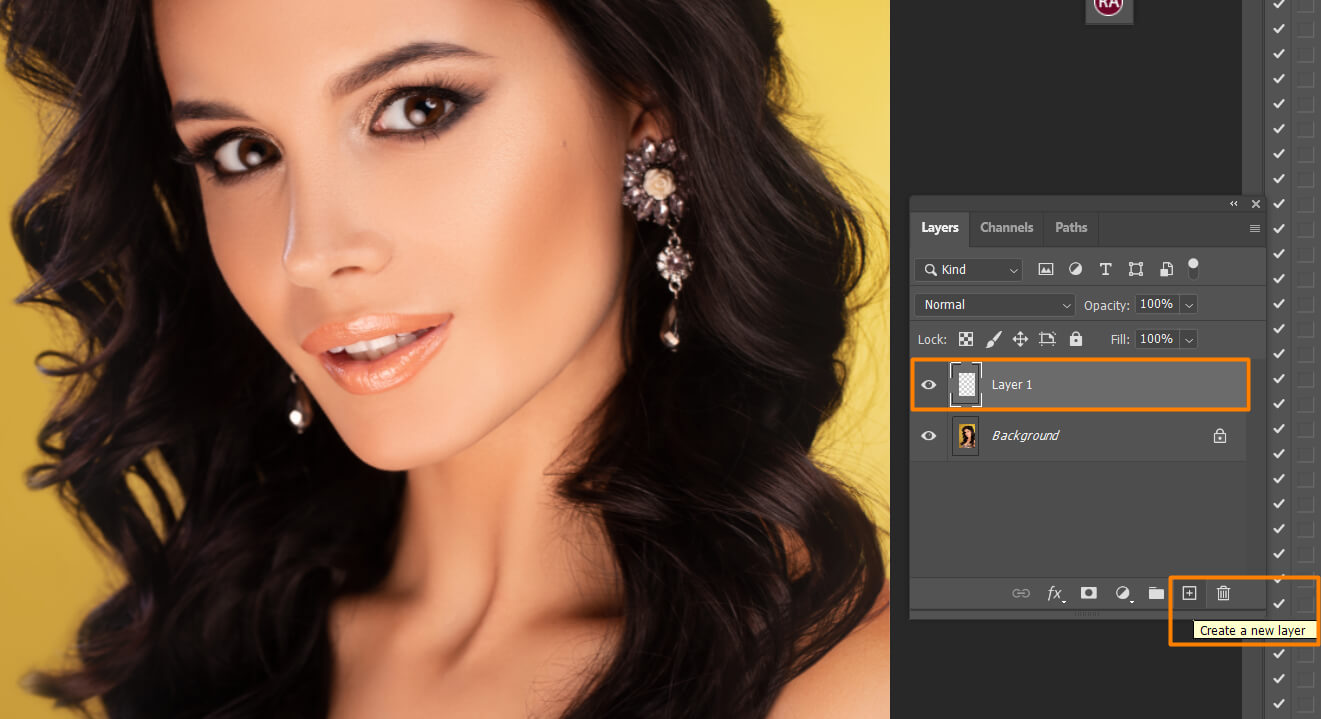 hair retouch in photoshop
