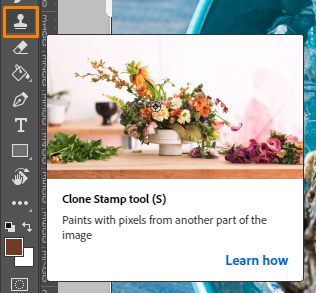 how to edit food photos clone stamp tool