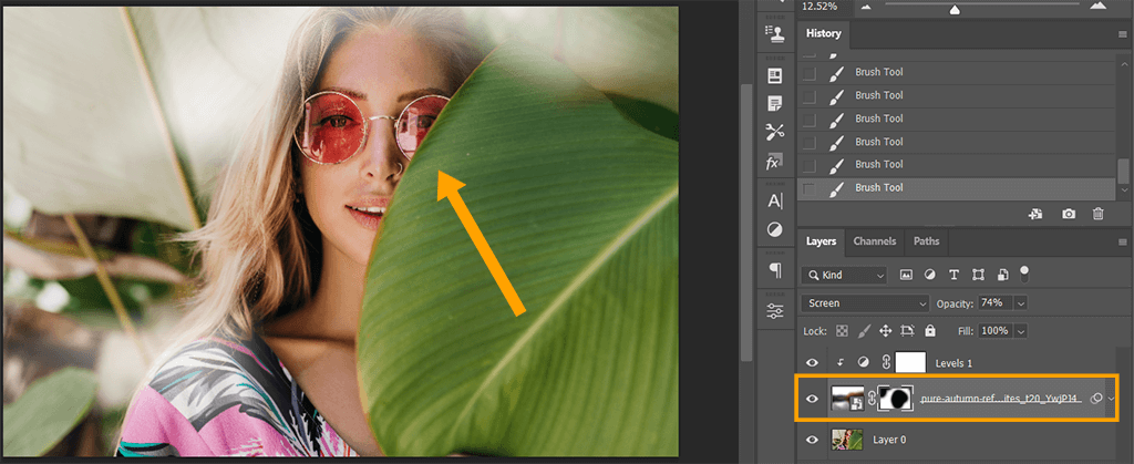 how to add bokeh in photoshop brush tool layer mask