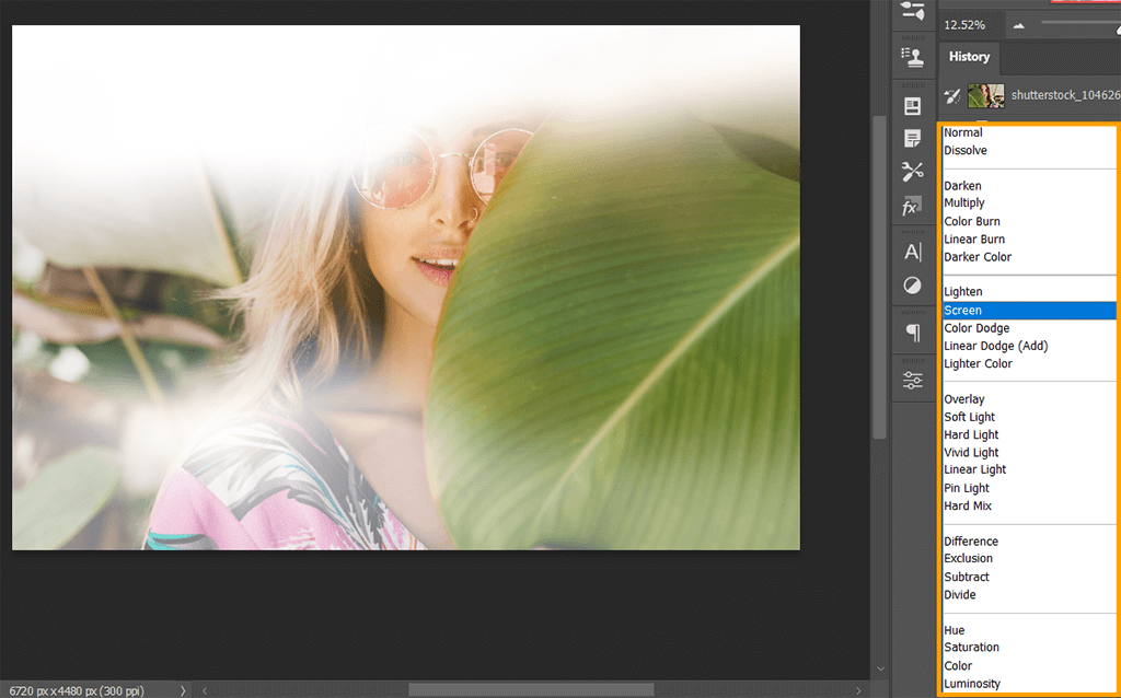 how to add bokeh in photoshop blend mode screen