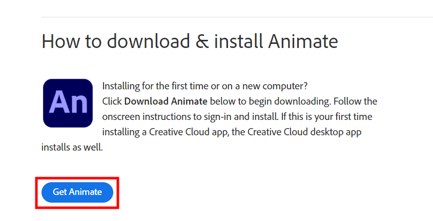 installing adobe animate cc from official site