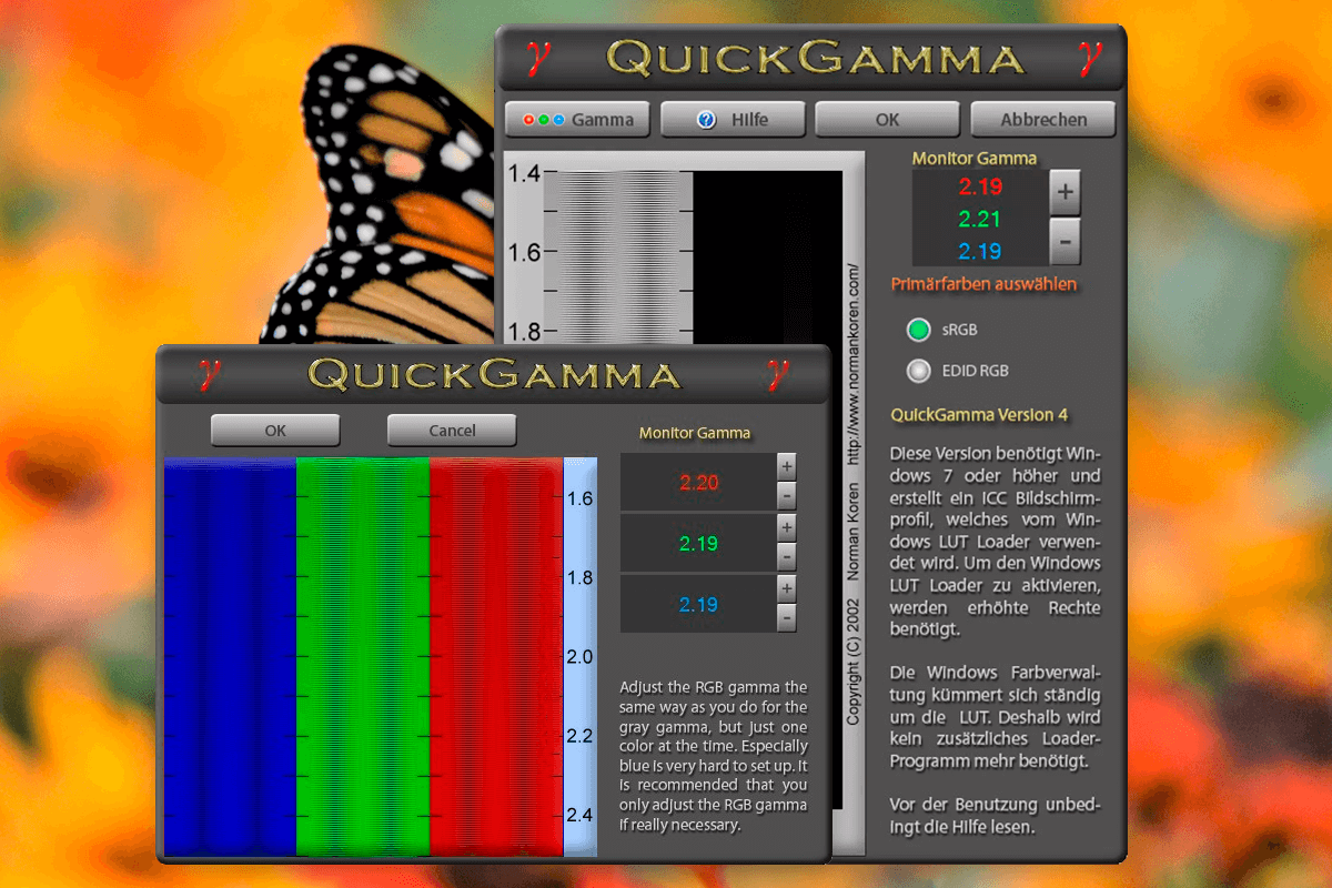 quickgamma interface