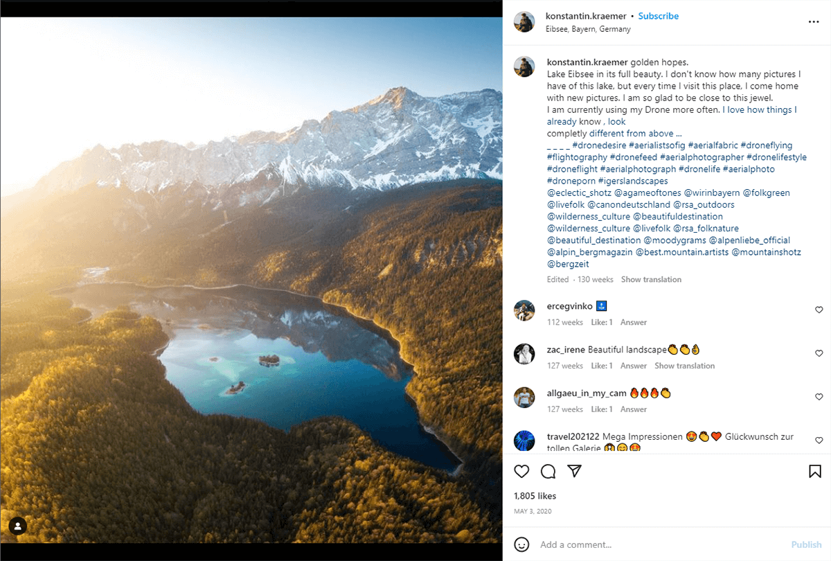 how to promote photography on Instagram hashtags brand identity