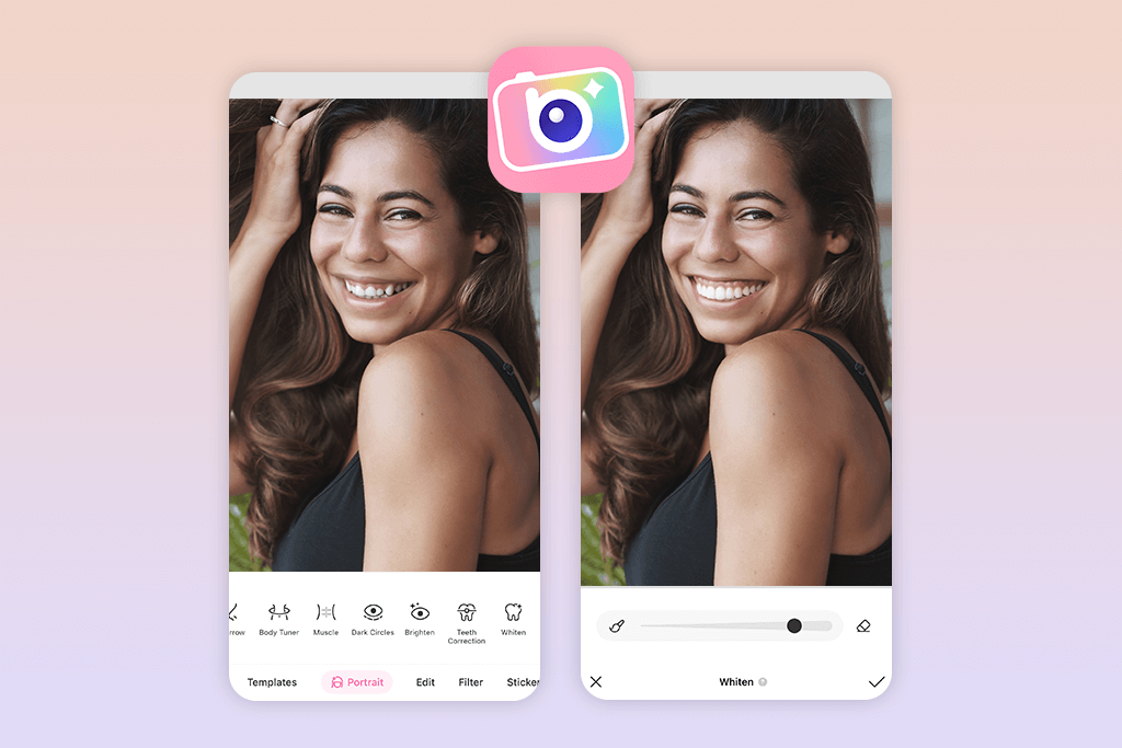 beautyplus teeth straightening app interface