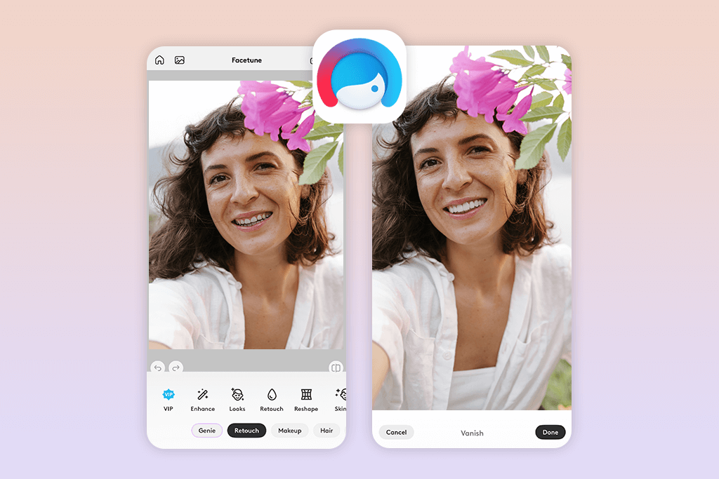 facetune teeth straightening app interface