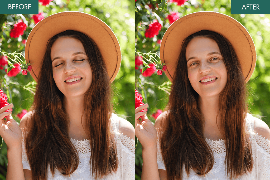 face retouching services example