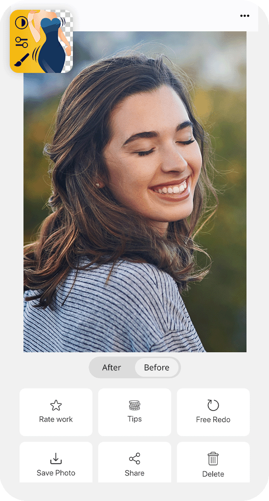 fix the photo body editor & tune app to open eyes in photo