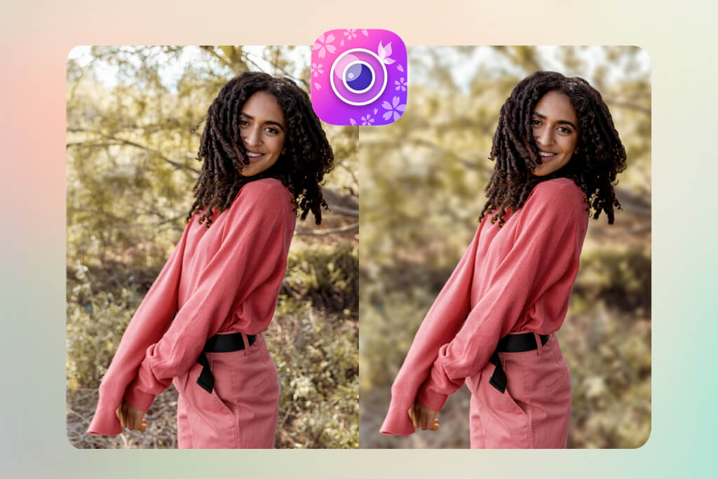 youcam perfect app to blur background