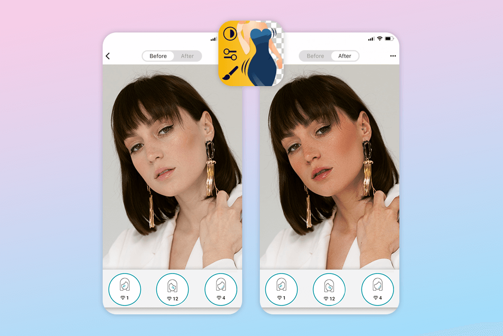 fix the photo body editor & tune change skin color app