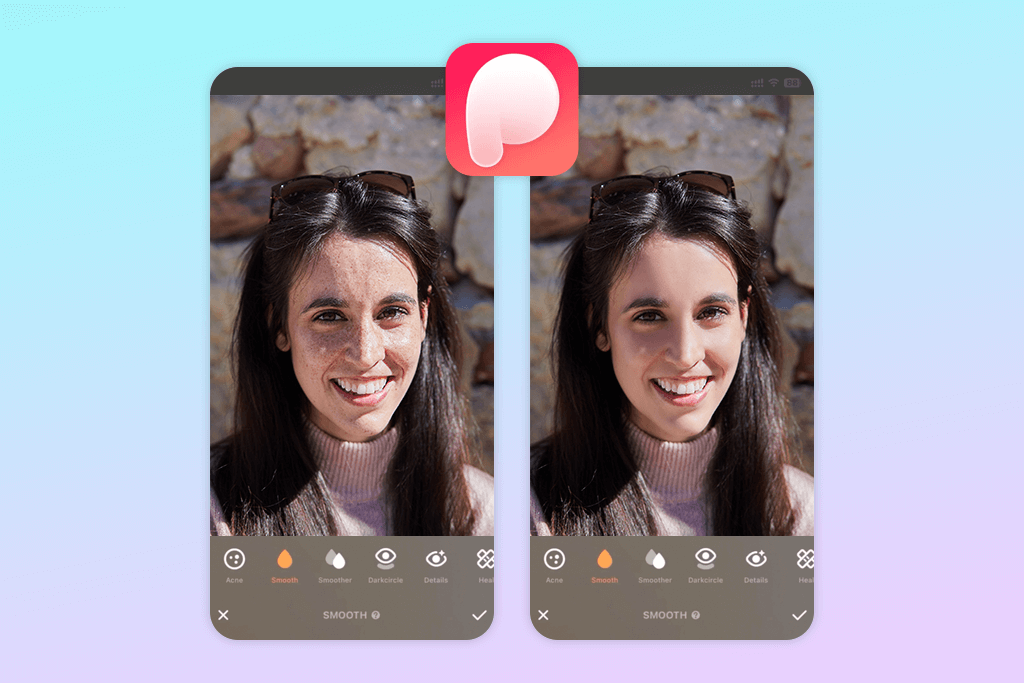 peachy app to smooth skin