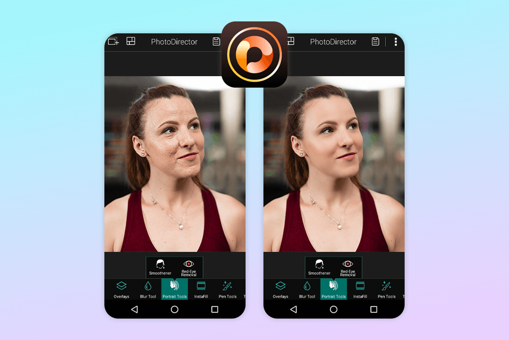 photodirector app to smooth skin