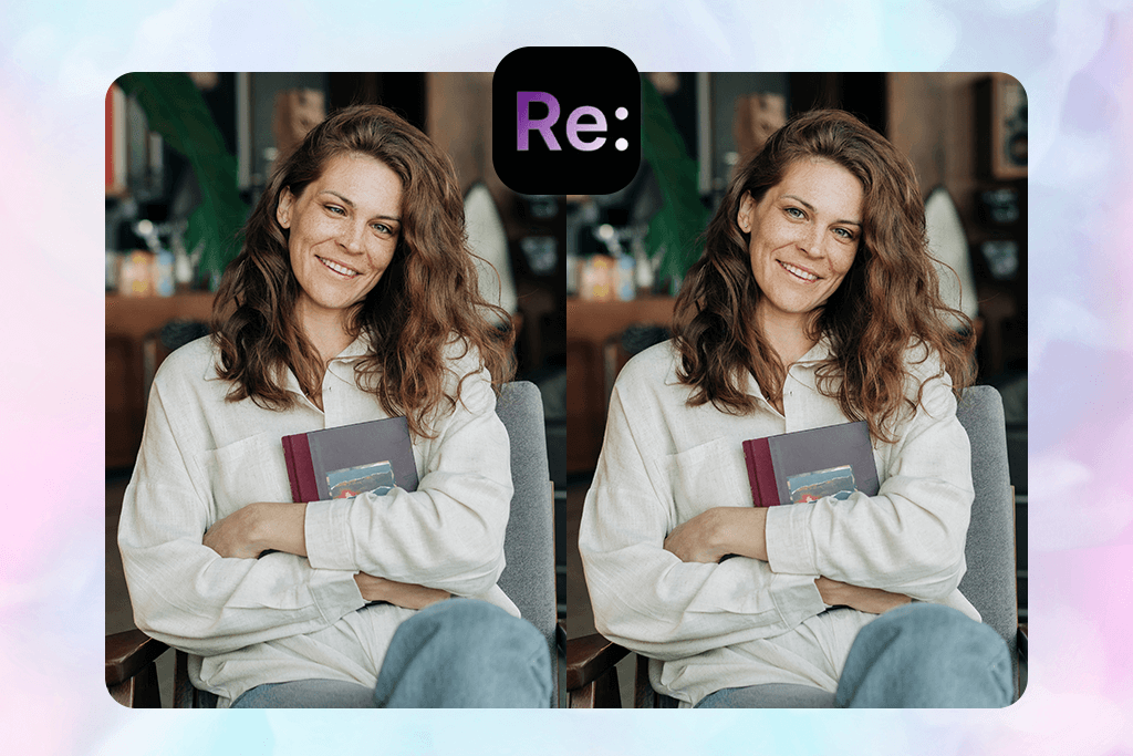 reshot ai app to fix lazy eye in photo