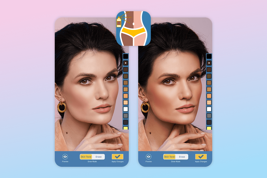 skin tone booth change skin color app